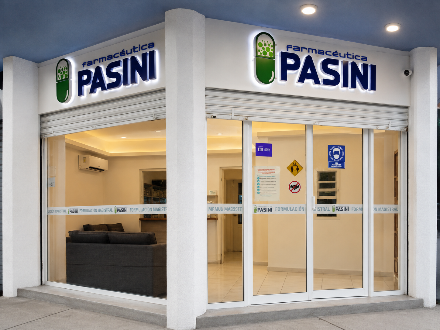 Fachada de la sucursal Puebla de Farmacéutica Pasini